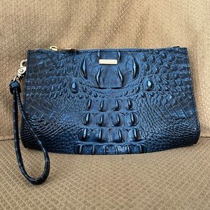 Brahmin blue wristlet